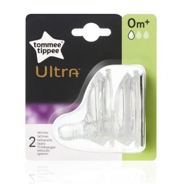 Tommee Tippee Ultra szilikon etetőcumi 2 db - 0+