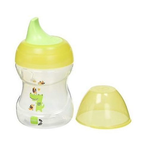 MAM Learn to drink cup - ivástanuló pohár 190 ml 6+ - sárga/zöld krokodil