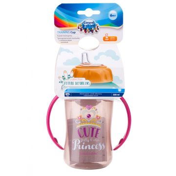   Canpol Trainig Cup cseppmentes itatópohár 320 ml Rózsaszín