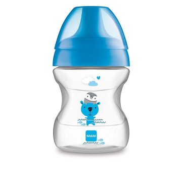   MAM Learn to drink cup - ivástanuló pohár 190 ml 6+ - kék maci