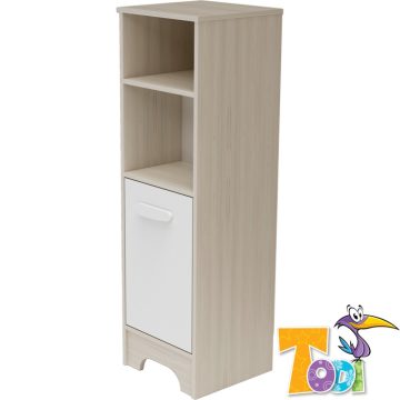   Todi Ice Cream keskeny nyitott polcos + 1 ajtós szekrény - woodline cream