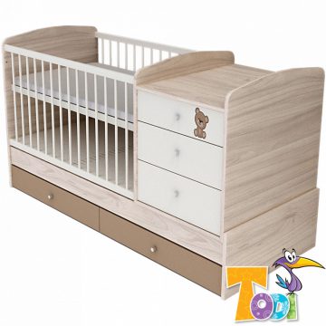 Todi Teddy kombi babaágy - szil/cappuccino/vanília
